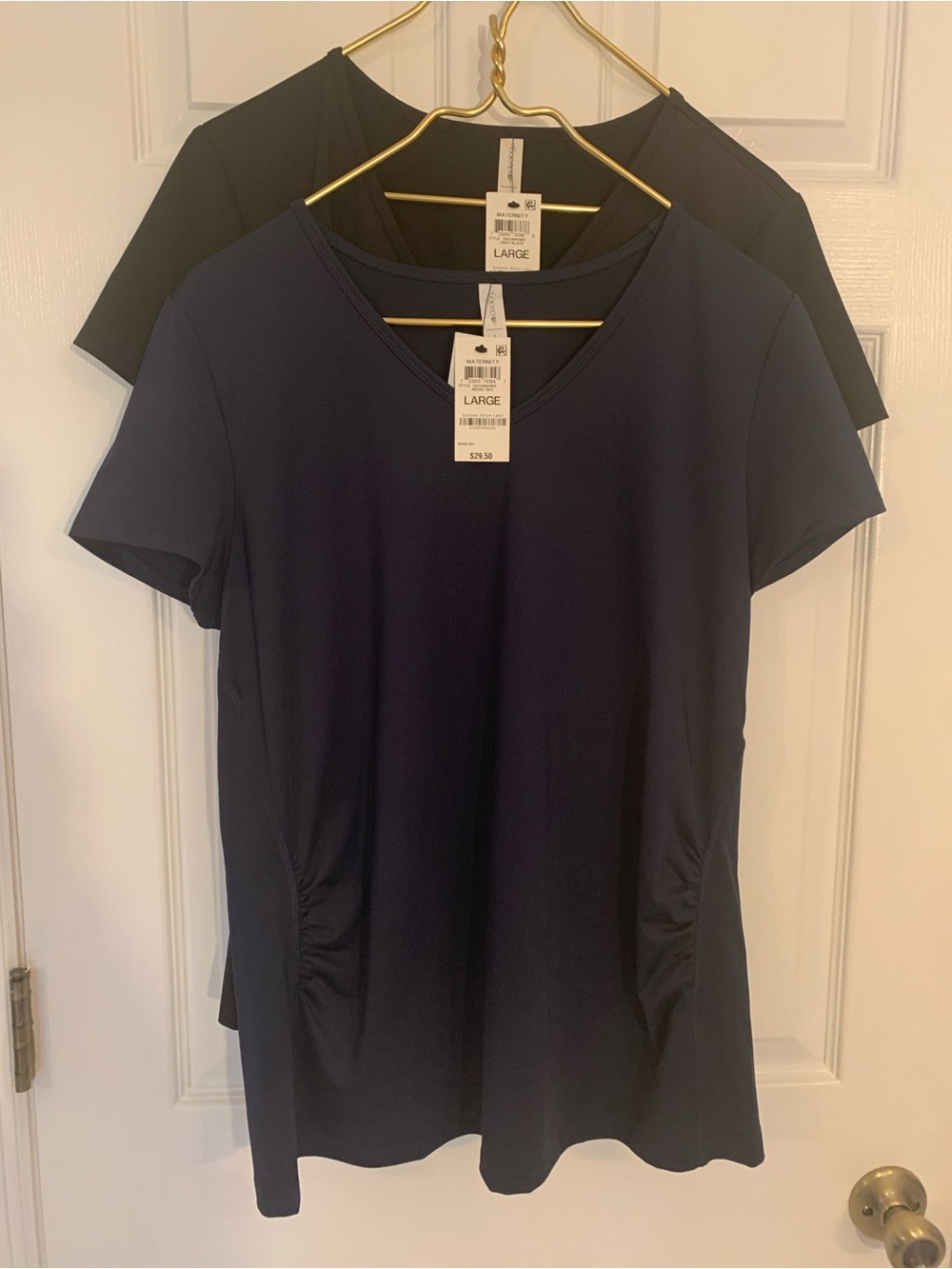 NWT Ideology Maternity Top Bundle - 2Pack (1 Black, 1 Blue) - Size Large